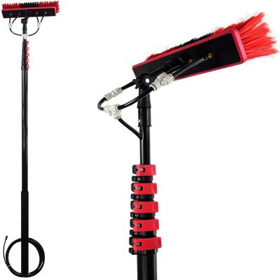 JYVDGGKKW Water Fed Pole Kit, Water Fed Telescopic Brush, Window Cleaning Pole Washing Kit for Cleaning Photovoltaic, Solar Panels and Other Cleaning Activities(20FT/6M)