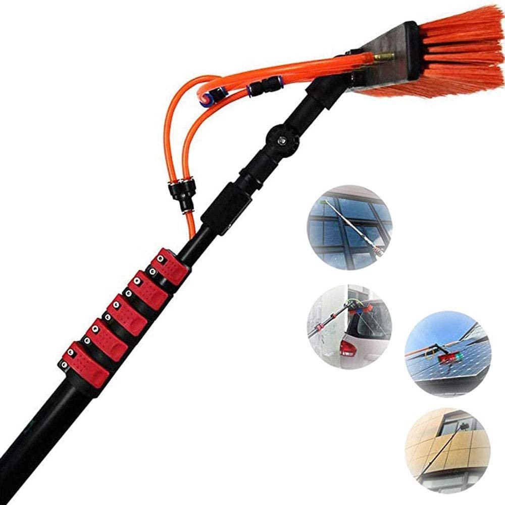 JYVDGGKKW Window Cleaning Pole/Water Fed Telescopic Brush/Extendable Cleaner Conservatory Roof Suitable For Photovoltaic Panel CleaningTrucks Windows