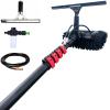 JYVDGGKKW 3.6-10.8M Window Cleaning Telescopic Pole,Water Fed Extendable Brush,Suitable For Cleaner Conservatory Roof Photovoltaic Panel Cleaning Extendable Solar Panel Roof Cleaning Tools ( view 1