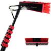 JYVDGGKKW Water Fed Pole Kit, Water Fed Pole Kit 12-39ft Length Window Cleaning Poles, 180 Rotatable Brush Head Outdoor Window Cleaner Extendable Telescopic Pole Water Fed Brush for Solar P view 1