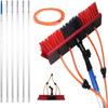 JYVDGGKKW Water Fed Pole Kit, Water Fed Pole Kit, Window Cleaning Pole, Window Washing Kit Extension Pole, Solar Panel Cleaning Brush For Glass, Solar Panels, Trucks(4m) view 1