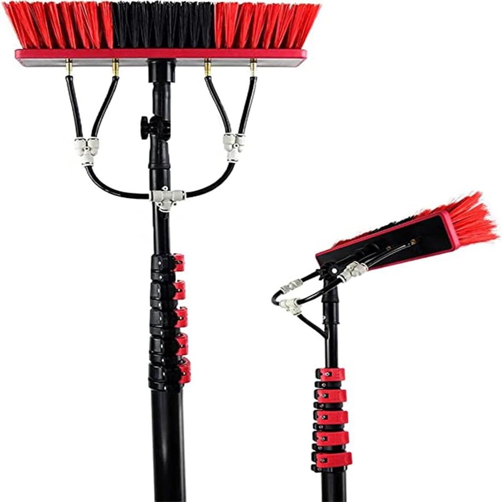 JYVDGGKKW Water Fed Pole Kit, Length Water Fed Brush, Window Cleaning Pole, Extendable Cleaner Conservatory Roof Suitable for Photovoltaic Panel Cleaning Trucks Windows(18FT/5.4M)