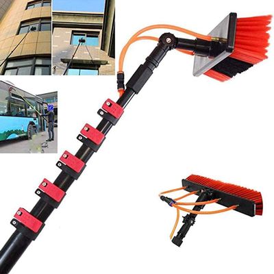 JYVDGGKKW Telescopic Water Fed Pole Kit for Window Cleaning 3.6 11M Extendable Brush for Photovoltaic Panel Cleaning and Outdoor Window Cleaning Trucks