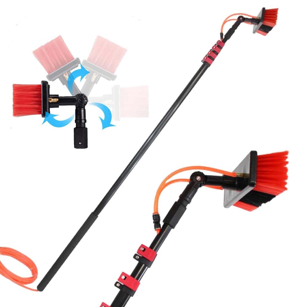 JYVDGGKKW Water Fed Pole Kit 3.6-11m Window Cleaning Pole Water Fed Telescopic Brush Window Cleaner Kit Water/Hose Fed Pole Window Cleaning Brush Equipment Cleaning Photovoltaic and Solar Pa