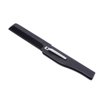 Comb 2 Pcs Foldable Hair Comb Pocket Clip Hair Moustache Beard Comb Hair Styling Tool Hairdressing Comb(Type 1)