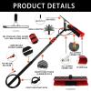 JYVDGGKKW Telescopic Glass Cleaner Brush for Solar Panels, Glasses, Cars, Professional Commercial Hose, High Pressure Irrigation with Scraper (Size: 20FT) view 2