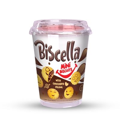 Biscella Mini Chocolate Filled Biscuits, 125g (Pack of 12)