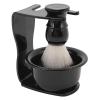 3 in 1 Shaving Set Men Hair Shave Brush Bowl Stand, Easy To Clean and Convenient for Home Travel, Simple Yet Classy Style