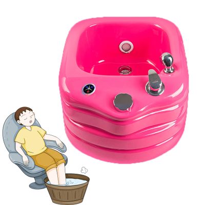 Acrylic Foot Spa Bathtub, Pedicure Bowl, Foot Bath spa, Foot Soaking tub, Portable Pedicure Spa Bathtub, Pedicure Chair Shampoo Sink, Bath Basin for Foot Soaking for Home Spa Treatment(Pink)