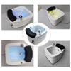 Acrylic Massage Footbath Foot Spa Pedicure Bowl with Pedicure Black PU Foot Pillow Massage Foot with Hot and Cold Water Pedicure Sink for Home Foot Bath for Washing Salon Pedicure Chair view 4