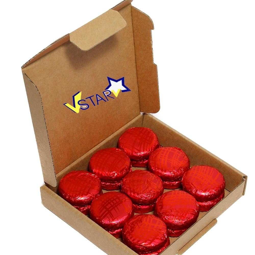 Christmas Luxury Assorted Fruit Flavour Fondant Dark Chocolates Creams with Box - 20 Assorted Dark Chocolates | Perfect for Christmas (20, Strawberry)