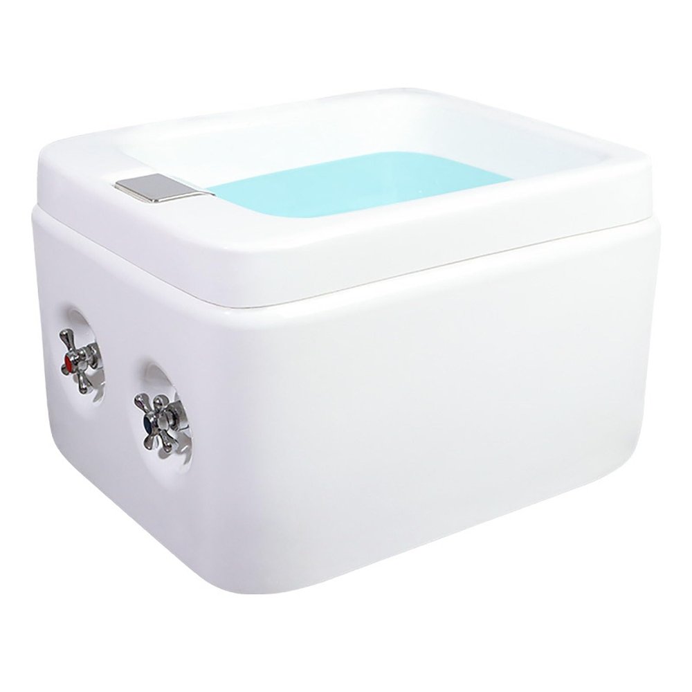 Acrylic Pedicure Sink Deep Foot Bath Spa with Massage Heated Foot Spa Pedicure Foot Spa Adjustable Temperature Pedicure Bowl Floor Type Foot Massage Basin Pedicure Foot Rest
