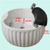 Acrylic Footbath Spa Foot Bath Pedicure with Heat and Massage Colorful Lamp Footbath Used in Beauty Salons and Nail Salons Round Footbath (Color : without water pump) view 2