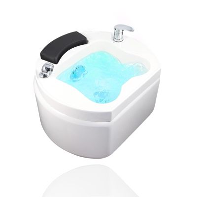 Acrylic Massage Footbath Pedicure Foot Spa with Pedicure Foot Rest with Pedicure Foot Rest Feet Spa Tub Colorful Lamp Foot Baths & Spas Pedicure Spa with Heat (Size : with Water Pump)