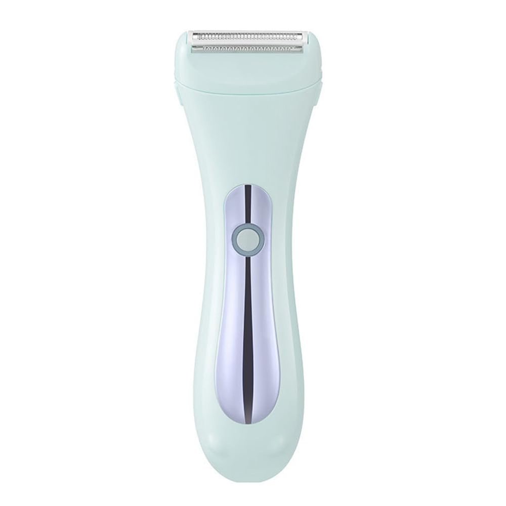 Huudngeje 2in1 Electric Bikini Trimmer for Women Electric Shaver Wet/Dry Shaver for Hair Removal from Pubic Area Face Legs Blue
