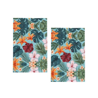 (Hojas Tropicales Y Flores) Kitchen Towels,Absorbent Dish Towels for Kitchen,Soft Dish Cloth for Home,Multi-Purpose Dishcloths for Household Cleaning and Drying,16 X 26