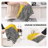 (Mustard Yellow and Black Print) Kitchen Towels,Absorbent Dish Towels for Kitchen,Soft Dish Cloth for Home,Multi-Purpose Dishcloths for Household Cleaning and Drying,16 X 26 view 4