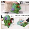 (Ladybug and Green Leaves) Kitchen Towels,Absorbent Dish Towels for Kitchen,Soft Dish Cloth for Home,Multi-Purpose Dishcloths for Household Cleaning and Drying,16 X 26 view 4