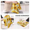(Sunflowers Printed) Kitchen Towels,Absorbent Dish Towels for Kitchen,Soft Dish Cloth for Home,Multi-Purpose Dishcloths for Household Cleaning and Drying,16 X 26 view 4