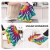 (Tie Dye Rainbow) Kitchen Towels,Absorbent Dish Towels for Kitchen,Soft Dish Cloth for Home,Multi-Purpose Dishcloths for Household Cleaning and Drying,16 X 26 view 4