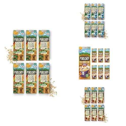 Glebe Farm Oat Milk - All Packs Oat Milk Bundle - Pureoaty, Pureoaty Organic, Creamy & Enriched, Tea-riffic