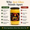 Just Ghee Original Grass Fed Ghee 600g | Great Taste Award Winner 2025 | Pure Clarified Butter | British Cow Ghee | High Smoke Point Cooking Ghee | Handmade in UK view 4