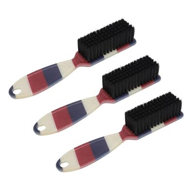 3Pcs Barber Fade Brush, Soft Beard Styling Brush Neck Duster Cleaning Brush for Beauty Salon Home Men Grooming