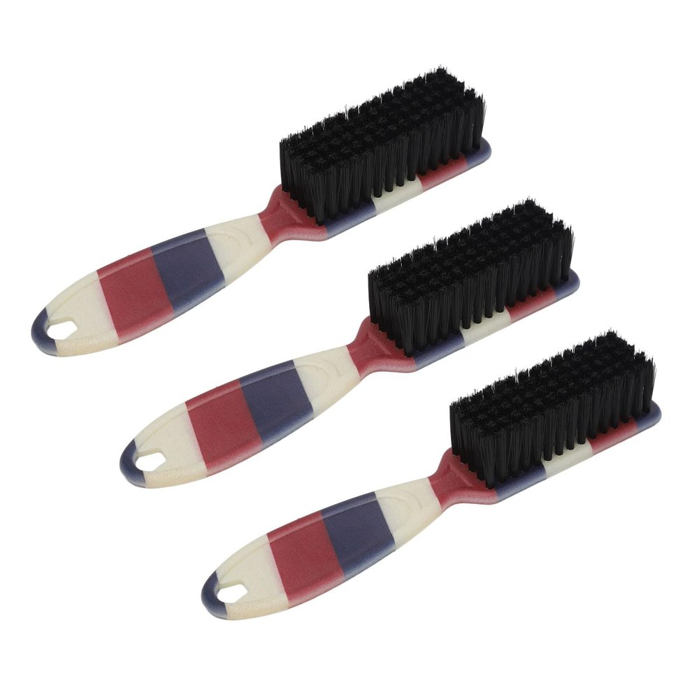 3Pcs Barber Fade Brush, Soft Beard Styling Brush Neck Duster Cleaning Brush for Beauty Salon Home Men Grooming