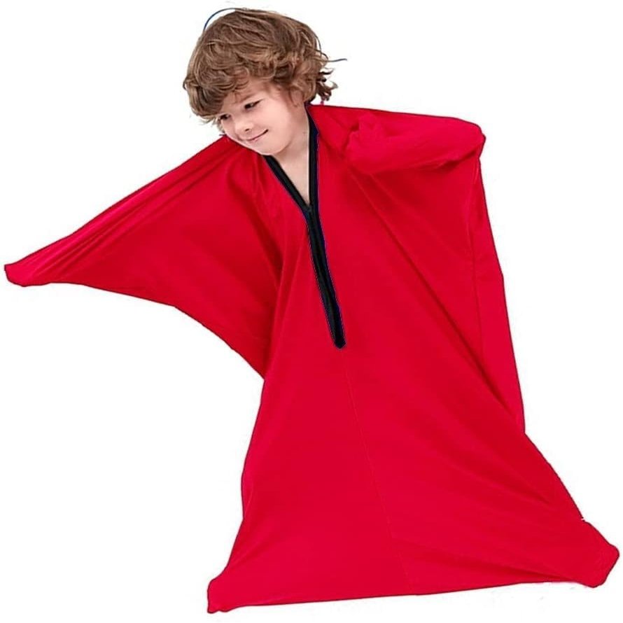 Sensory Body Sock, Stretchy Body Socks Full-Body Wrap to Relieve Stress Stretchy Magic Game Clothing Body Sock Helps(Rot,S)