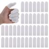 100Pcs Cotton Finger Cots, White Finger Toe Sleeves Cloth Finger Covers Fingertips Protective Cushion Comfortable and Breathable Thumb Protector for Men Women view 1