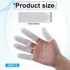 100Pcs Cotton Finger Cots, White Finger Toe Sleeves Cloth Finger Covers Fingertips Protective Cushion Comfortable and Breathable Thumb Protector for Men Women view 2
