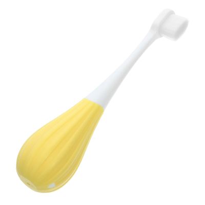FRCOLOR Toddler Toothbrush Kids Manual Toothbrush Soft Bristles Yellow Single Pack Ultra-Soft for Ages 2-5 Baby Mouth Care