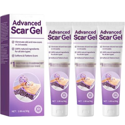 Advanced Scar Gel, Bump Removal, Scar Cream, Scar Removal Cream, Removal Cream, Bump Treatment, Scar Cream For Surgical Scars (3PCS)