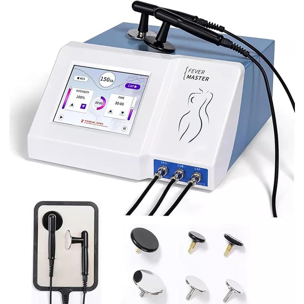 CYMYYDS 448K Tecar CET RET Diathermy Therapy Machine,Pain Relief, Skin Tightening and Fat Removal Beauty Equipment,Temperature Controlled Physiotherapy Device for Dredging Body Meridians