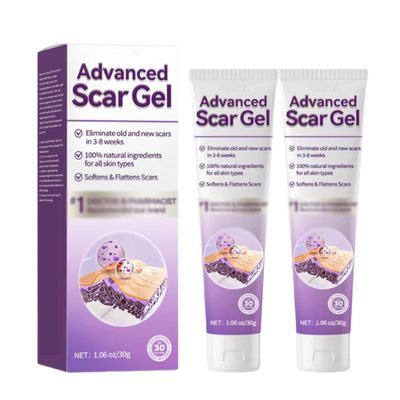 Advanced Scar Gel, Bump Removal, Scar Cream, Scar Removal Cream, Removal Cream, Bump Treatment, Scar Cream For Surgical Scars (2PCS)