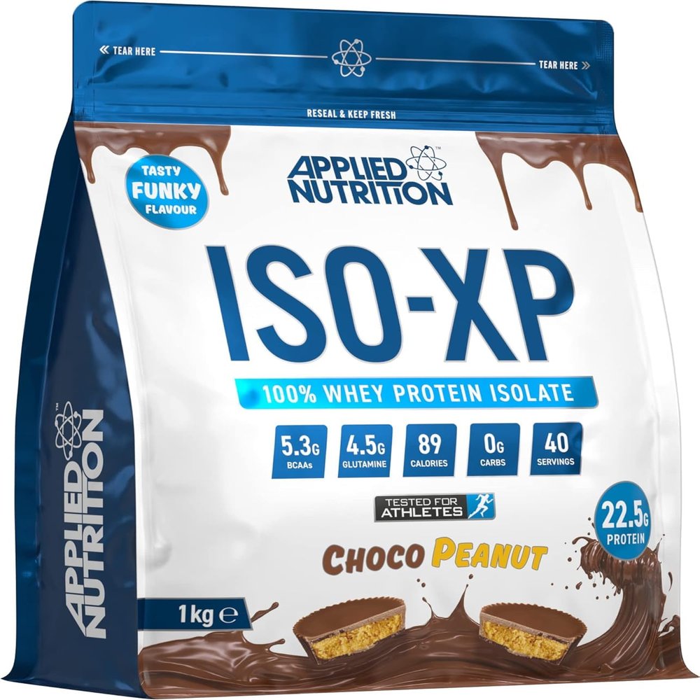 Applied Nutrition ISO XP Whey Isolate - Whey Protein Isolate Powder, ISO-XP Funky Yummy Flavours (1kg - 40 Servings) (Choco Peanut)
