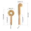 2PCS Wooden Cleaning Brush, Brush Scrub Head for Pan Bottle Deep Cleaning Washing, Coconut Fiber & Oak Wooden Natural, Sturdy Eco-Friendly view 2