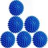 6 Pcs Blue Tumble Dryer Balls, Prevent Clothing from Getting Tangled;Reusable Soft Drying Balls for Tumble Dryer, Laundry Balls for Washing Machine,Rapid Dryer Ball, Washing Machine Balls view 1