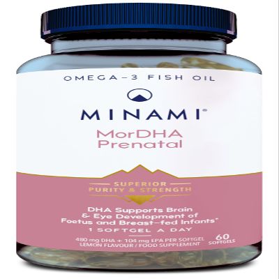 MINAM - Omega 3 Fish Oil - MorDHA Prenatal - 60 Softgels