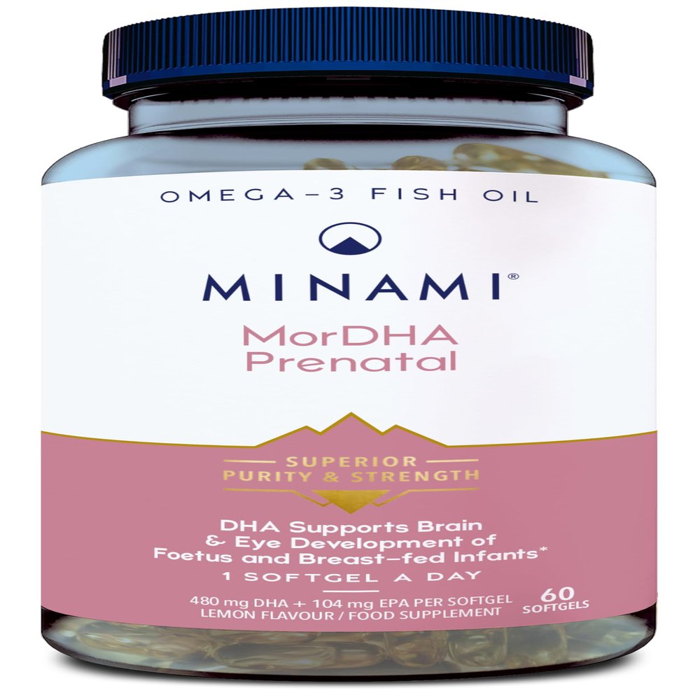 MINAM - Omega 3 Fish Oil - MorDHA Prenatal - 60 Softgels