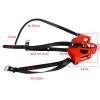 Black Leather Adjustable Mouth Mask Alternative Role Play Leather Mask Tools (Red, S) view 2