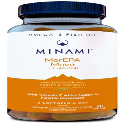 MINAM - Omega-3 Fish Oil - MorEPA Move + Curcumin - 60 softgels