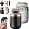 Capsule Razor, Palyrain Mini Portable Electric Shaver, Portable Multifunctional Capsule Shave Men's Razor, Capsule Razor Technology, Washable Rotary Razor (2pcs-a) view 1