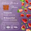 Known Kids Multivitamin Complex Gummies - Sugar-Free - Vitamin C, B6 - Immune Support - Natural Strawberry Flavour - 30 Vegan Gummies, 2 Months Supply view 3