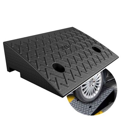 JYHHGDS 4" 5" Rise Threshold Ramp For Doorways, Rubber Wheelchair Ramp, Heavy Duty Driveway Curb Ramps, Kerb Ramp Anti-Slip For Bike, Power Scooters, Home Steps Entry(50x32x13cm/20x12.6x5inch)