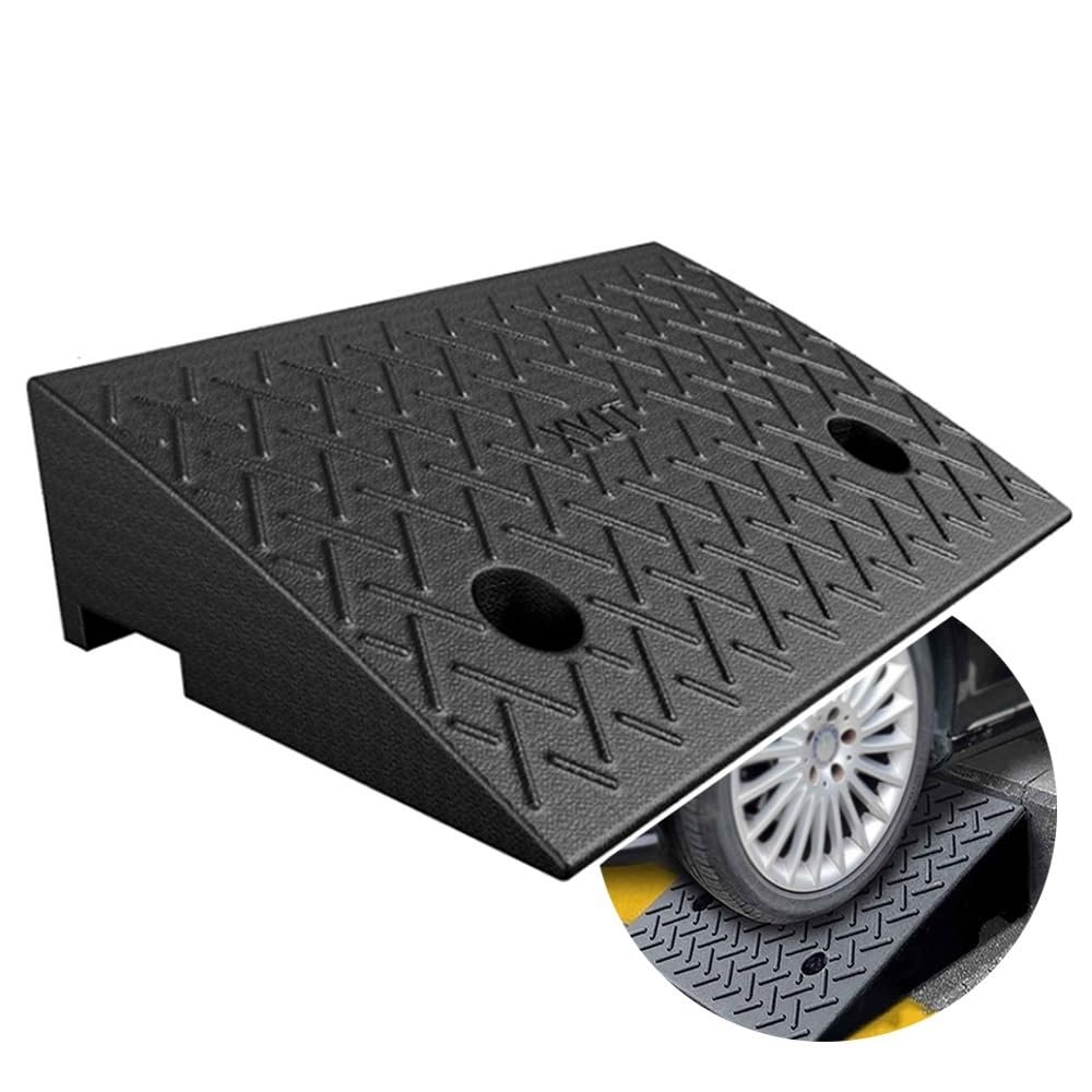 JYHHGDS 4" 5" Rise Threshold Ramp For Doorways, Rubber Wheelchair Ramp, Heavy Duty Driveway Curb Ramps, Kerb Ramp Anti-Slip For Bike, Power Scooters, Home Steps Entry(50x32x13cm/20x12.6x5inch)