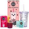 THE TEASHED Boba Starter Kit - Reusable Cup & Straw, Syrups, Tea & popping Boba, Vegan, 3 servings view 1