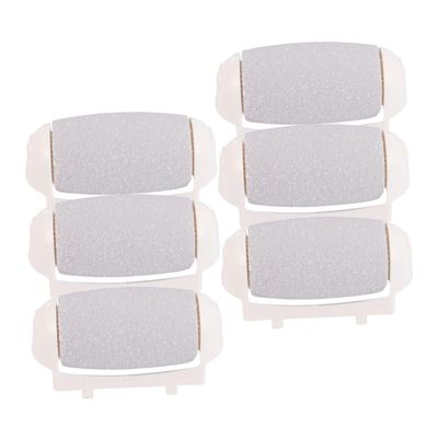 FRCOLOR 6pcs Replacement Grinding Tool for Calluses Dead Skin Remover Pedicure Tools Exfoliate Roller Heads