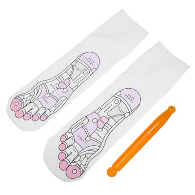 FRCOLOR Socks for Foot Reflexology Massager Elastic Design Reflexology Socks for Daily Use Foot Massage Pattern
