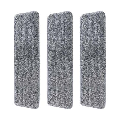 3 Pcs Microfibre Mop Pads,Mop Heads Replacement,Mop Pads Machine Washable,Reusable Mop Pads,for Wet Dry Floor Cleaning Hardwood Laminate Floor(Grey) (45cm)